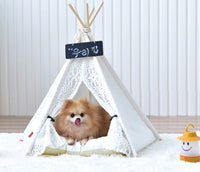 HKM-9267645 Spotted Tent Cat Kennel - Soft Cloth Pet Nest for Cats in Various Sizes