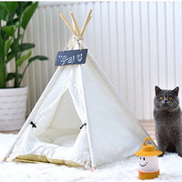 HKM-9267645 Spotted Tent Cat Kennel - Soft Cloth Pet Nest for Cats in Various Sizes