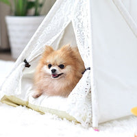 HKM-9267645 Spotted Tent Cat Kennel - Soft Cloth Pet Nest for Cats in Various Sizes