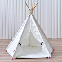 HKM-9267645 Spotted Tent Cat Kennel - Soft Cloth Pet Nest for Cats in Various Sizes