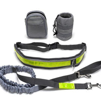 HKM-9268413 Adjustable Hands-Free Dog Leash with Waist Bag and Stretchable Traction Rope - Available in Multiple Colors