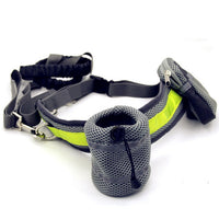 HKM-9268413 Adjustable Hands-Free Dog Leash with Waist Bag and Stretchable Traction Rope - Available in Multiple Colors