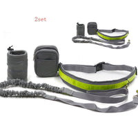 HKM-9268413 Adjustable Hands-Free Dog Leash with Waist Bag and Stretchable Traction Rope - Available in Multiple Colors