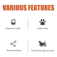 HKM-9268669 Nourishing Claw Care Cream for Cats and Dogs - 50ml Protective Foot Pad Treatment