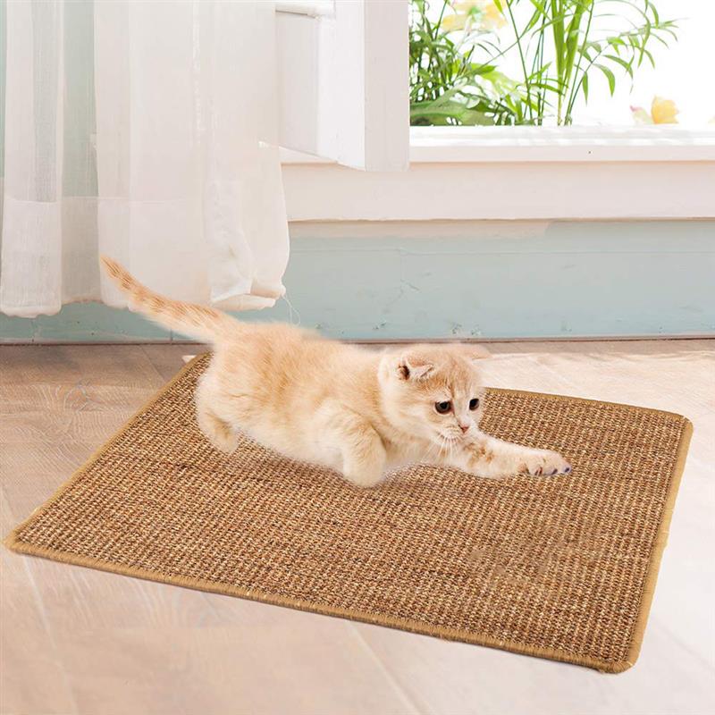HKM-9268797 Natural Sisal Anti-Scratch Cat Scratching Mat with Skid-Proof Design - Multiple Sizes Available