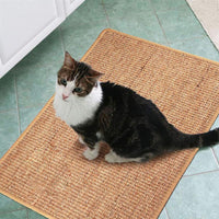 HKM-9268797 Natural Sisal Anti-Scratch Cat Scratching Mat with Skid-Proof Design - Multiple Sizes Available