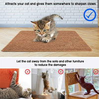 HKM-9268797 Natural Sisal Anti-Scratch Cat Scratching Mat with Skid-Proof Design - Multiple Sizes Available