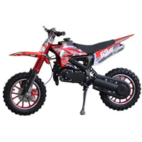 HKM-926931 49cc Mini Gas Dirt Bike - 2-Stroke Motorcycle for Teens with Max Speed 40km/h, Disc Brakes and 10-Inch Wheels