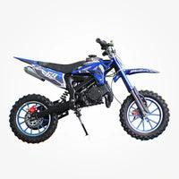 HKM-926931 49cc Mini Gas Dirt Bike - 2-Stroke Motorcycle for Teens with Max Speed 40km/h, Disc Brakes and 10-Inch Wheels