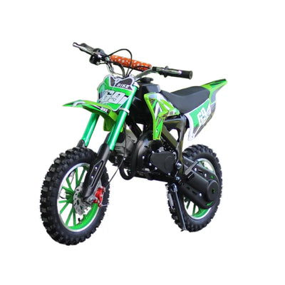 HKM-926931 49cc Mini Gas Dirt Bike - 2-Stroke Motorcycle for Teens with Max Speed 40km/h, Disc Brakes and 10-Inch Wheels
