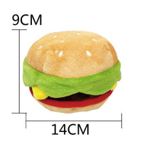 HKM-9269437 Pet Voice Interactive Food-Themed Dog Toy Collection: Hamburger, Pizza, Donut & More