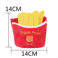 HKM-9269437 Pet Voice Interactive Food-Themed Dog Toy Collection: Hamburger, Pizza, Donut & More