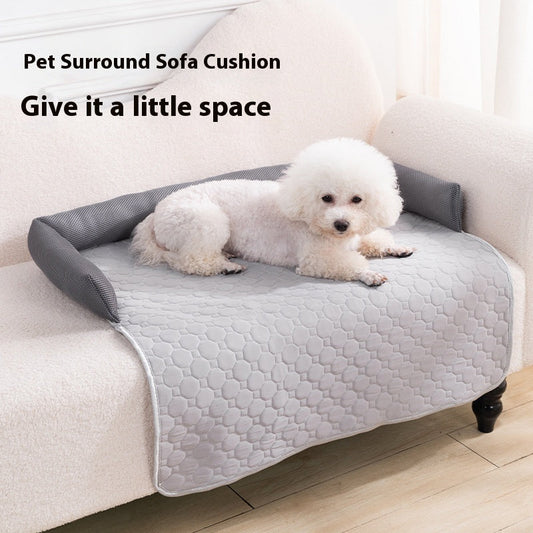 HKM-9270461 Comfortable Ice Silk Pet Sofa Cushion for Dogs and Cats - Multiple Colors Available, 75x75cm