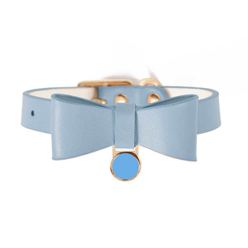 HKM-9270589 Stylish Leather Cat Collar in Various Colors - Adjustable and Comfortable Fit