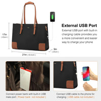 HKM-927059 Stylish Office Tote Bag Set for Women - Large Capacity 15.6 Laptop Briefcase and Shoulder Bag