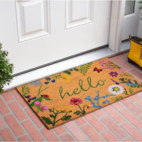 HKM-927187 Floral Entry Mat for Dust Control – Machine Washable Polyester Fiber – Decorative Designs in Various Sizes
