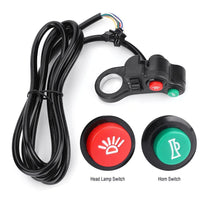 HKM-927187 Motorcycle Electric Vehicle Handlebar Switch Modification Kit - Black PVC, Compatible with 22.5mm Handlebars
