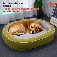 HKM-9272637 Large Removable Oval Pet Bed for Dogs - Four Seasons Universal, Multiple Colors Available