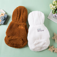 HKM-9273661 Cozy Double Layer Plush Two-Piece Pet Clothes for Autumn and Winter