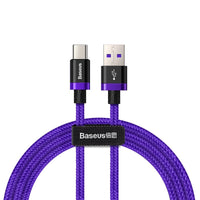 HKM-927379 1M/2M Fast Charging Data Cable for Android - Purple, Gold, Red Options