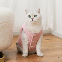 HKM-9274173 Thickened Fleece-Lined Plush Pet Vest for Dogs and Cats - Cold-Proof and Lint-Proof Clothing