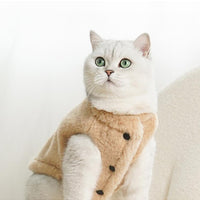 HKM-9274173 Thickened Fleece-Lined Plush Pet Vest for Dogs and Cats - Cold-Proof and Lint-Proof Clothing
