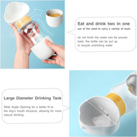 HKM-9274429 Portable Dog Water Bottle with Food Container for Outdoor Walks and Feeding