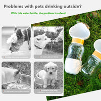 HKM-9274429 Portable Dog Water Bottle with Food Container for Outdoor Walks and Feeding
