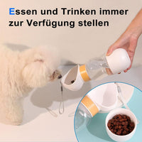 HKM-9274429 Portable Dog Water Bottle with Food Container for Outdoor Walks and Feeding