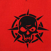 HKM-9274941 Scary Skull Fleece Hooded T-Shirt for Pets in Black, Red, Green - Cozy Polyester Sweater