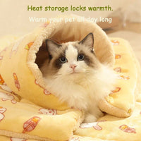 HKM-9275197 Soft Warm Pet Quilt Blanket for Dogs and Cats - Flannel and Lamb's Wool, Multi-Size Options Available