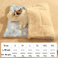 HKM-9275197 Soft Warm Pet Quilt Blanket for Dogs and Cats - Flannel and Lamb's Wool, Multi-Size Options Available