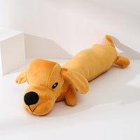 HKM-9276989 Plush Dog Sound Toy for Dental Care and Stress Relief - Available in Yellow, White, Brown