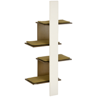 HKM-9277629 4-Layer Wall-Mounted Cat Tree with Cushions and Scratching Board, Natural Beige Cat Activity Center