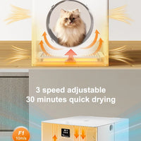 HKM-927763 Foldable 360 Airflow Pet Dryer Box for Cats and Dogs, Eco-Friendly Grooming Solution