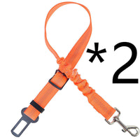 HKM-9278141 Adjustable Dog Car Seat Belt Towing Rope - Nylon Safety Harness for Pets, 50CM-84CM, Multiple Colors Available