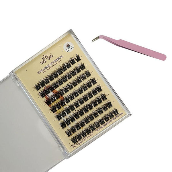 HKM-927891 3D Self-Adhesive False Eyelashes with Small Tweezer Tool - 8 Rows