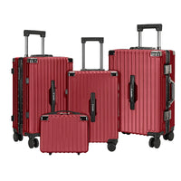 HKM-927891 Hard Shell Luggage Set with Aluminium Trolley - 14, 20, 24, 28 Inch Suitcases for Business Travel