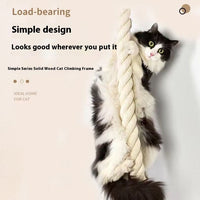 HKM-9279165 Wall-Mounted Cat Climbing Toy with Jute Rope Jumping Platforms