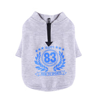HKM-9279421 Casual Cotton Two-Legged Pet Sweater in Navy Blue and Hemp Gray