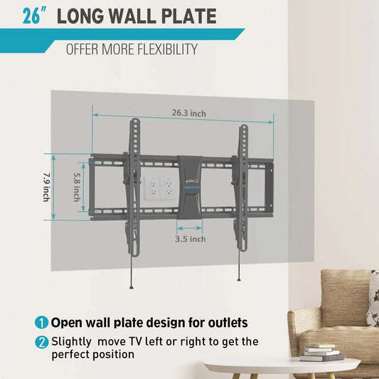 HKM-928019 Tilting TV Wall Mount Bracket for VESA 600x400 with UL Safety Certification