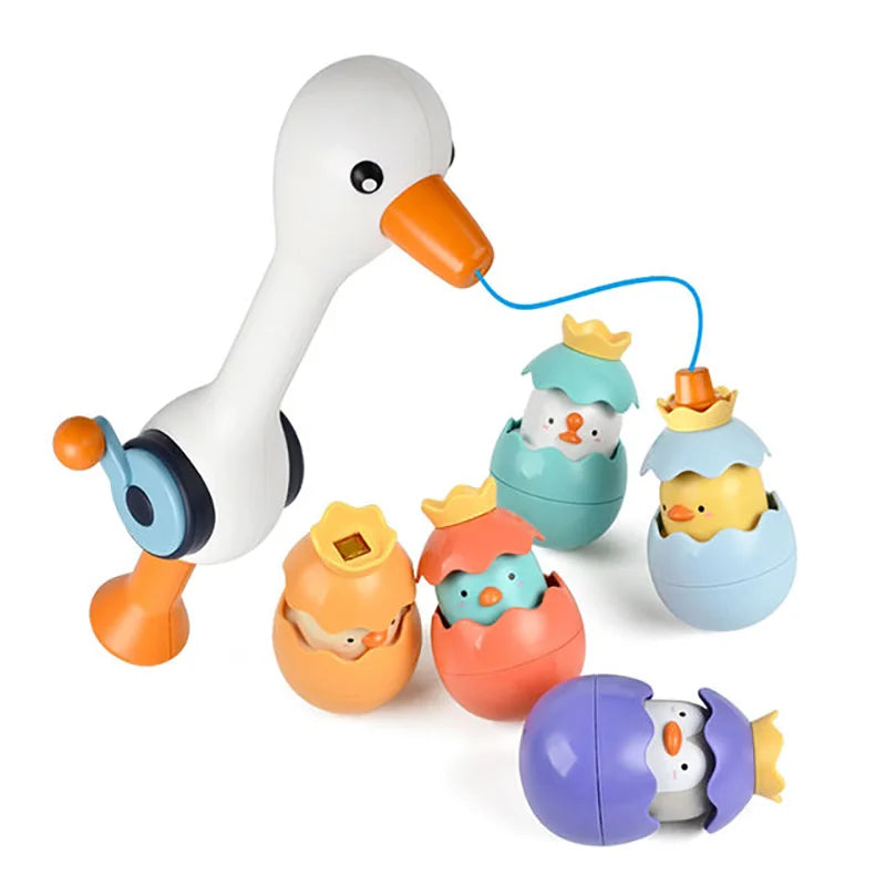HKM-928083 2 in 1 Baby Bathtub Fishing Toy Set with Colorful Animal & Dinosaur Egg Water Play Toys for Ages 0-7 Years