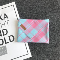 HKM-9281725 Pink Check Cotton Plaid Pet Scarf - Medium Size, Leisure Accessory