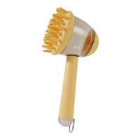 HKM-9281981 3-in-1 Bath Brush for Pets with Silicone Massage and De-fluffing Features