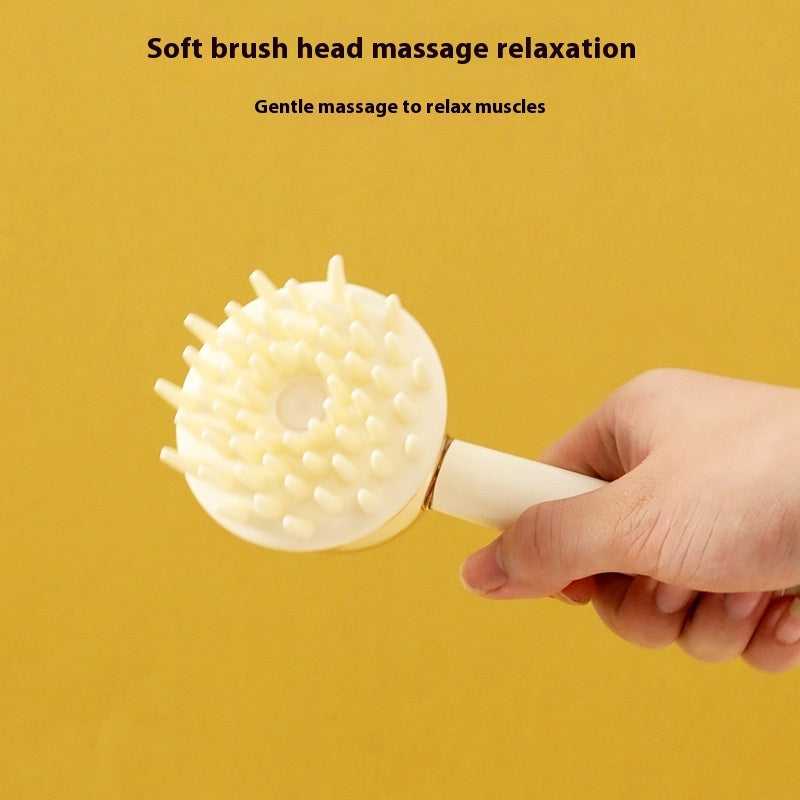 HKM-9281981 3-in-1 Bath Brush for Pets with Silicone Massage and De-fluffing Features