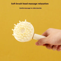 HKM-9281981 3-in-1 Bath Brush for Pets with Silicone Massage and De-fluffing Features