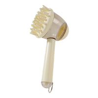 HKM-9281981 3-in-1 Bath Brush for Pets with Silicone Massage and De-fluffing Features