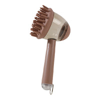 HKM-9281981 3-in-1 Bath Brush for Pets with Silicone Massage and De-fluffing Features