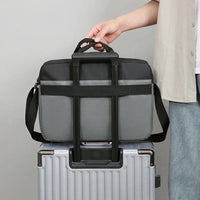 HKM-928211 Vintage Waterproof Oxford Briefcase for Travel, Business, and School Use