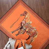 HKM-928339 Round Non-slip Polyester Carpet for Living Room and Bedroom